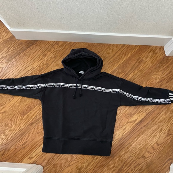 Adidas originals RYV tape hoodie & sweat pants tracksuit w logo tape detail - Picture 12 of 12